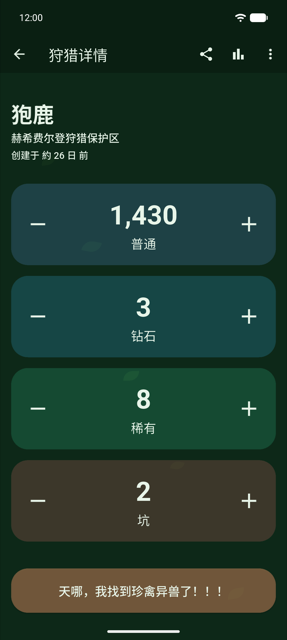 屏幕截图：某个刷取的详情页面及其计数器